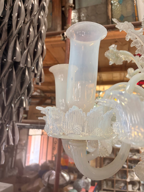 Venetian Opaline Murano Glass Chandelier | 1930s, original vintage