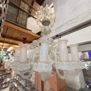 Venetian Opaline Murano Glass Chandelier | 1930s, original vintage