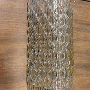 Vintage Murano Glass Sconce Shade | 1930s–1940s, clear with soft diamond ribbing