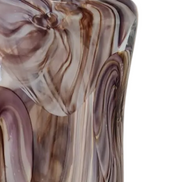 Vaso in vetro di Murano, tecnica Sommerso, tonalità ispirate al pavone