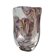 Vaso in vetro di Murano, tecnica Sommerso, tonalità ispirate al pavone