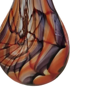 Vaso in vetro di Murano, tecnica a Fenicio girato, motivo a Ragnatela