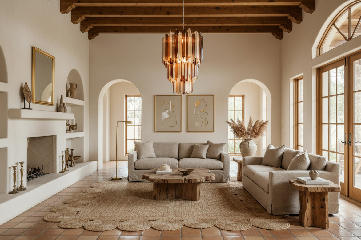 Lampadario in Vetro di Murano Quadriedri Multicolor | 184 prismi