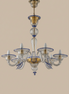 Foglia Murano Glass Chandelier | classic Venetian design, rigata liscia, made to order