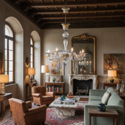 Foglia Murano Glass Chandelier | classic Venetian design, rigata liscia, made to order