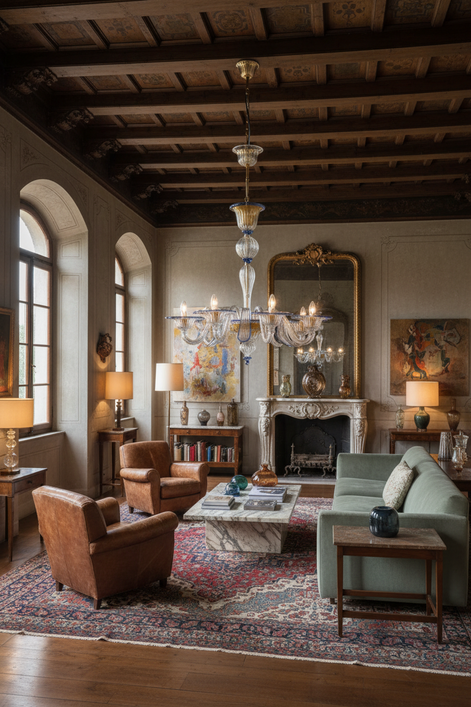 Foglia Murano Glass Chandelier | classic Venetian design, rigata liscia, made to order