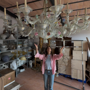 Venetian Opaline Glass Rezzonico Chandelier | 1930s–40s