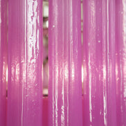 Lampadario in vetro di Murano | 78 tubi in seta soffiati a mano rosa fucsia, struttura in nichel lucido