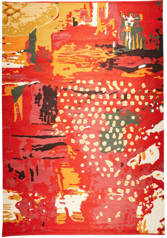 Aatish | Hand-Woven Flat-Weave Wool and Linen Rug
