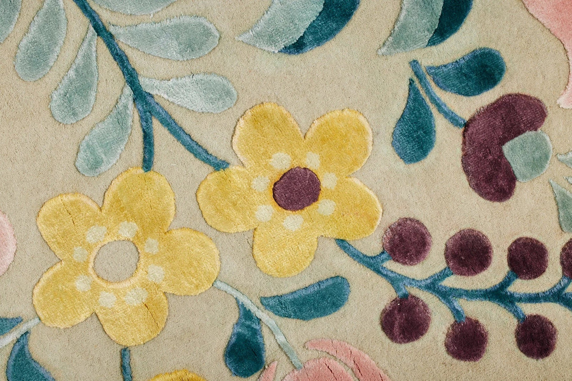 Efflorescent | Tappeto annodato a mano in lana e viscosa