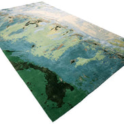 Cliffside | Tappeto in lana e Tencel tessuto a mano
