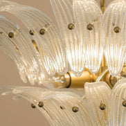 Lampadario in vetro di Murano Opal Palmette