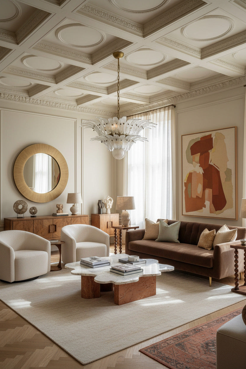 Lampadario in vetro di Murano Opal Palmette