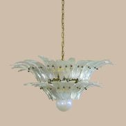 Lampadario in vetro di Murano Opal Palmette