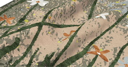Floral | Hand-Knotted Rug in Wool and Viscose