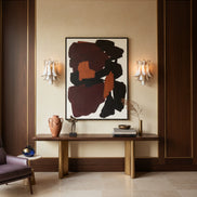 Smoked & Lattimo Murano Glass Wall Sconces | pair, in the manner of Mazzega, nickel frame