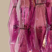 Applique Poliedri in vetro di Murano color ametista | coppia