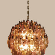 Lampadario Poliedri | Rosa, Giallo e Verde
