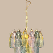 Lampadario in vetro di Murano Poliedri | Multicolore