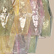 Lampadario in vetro di Murano Poliedri | Multicolore