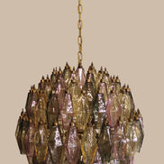 Lampadario Poliedri | Rosa, Giallo e Verde
