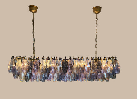 Poliedri Chandelier | Pink, Yellow and Green