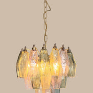 Lampadario in vetro di Murano Poliedri | Multicolore