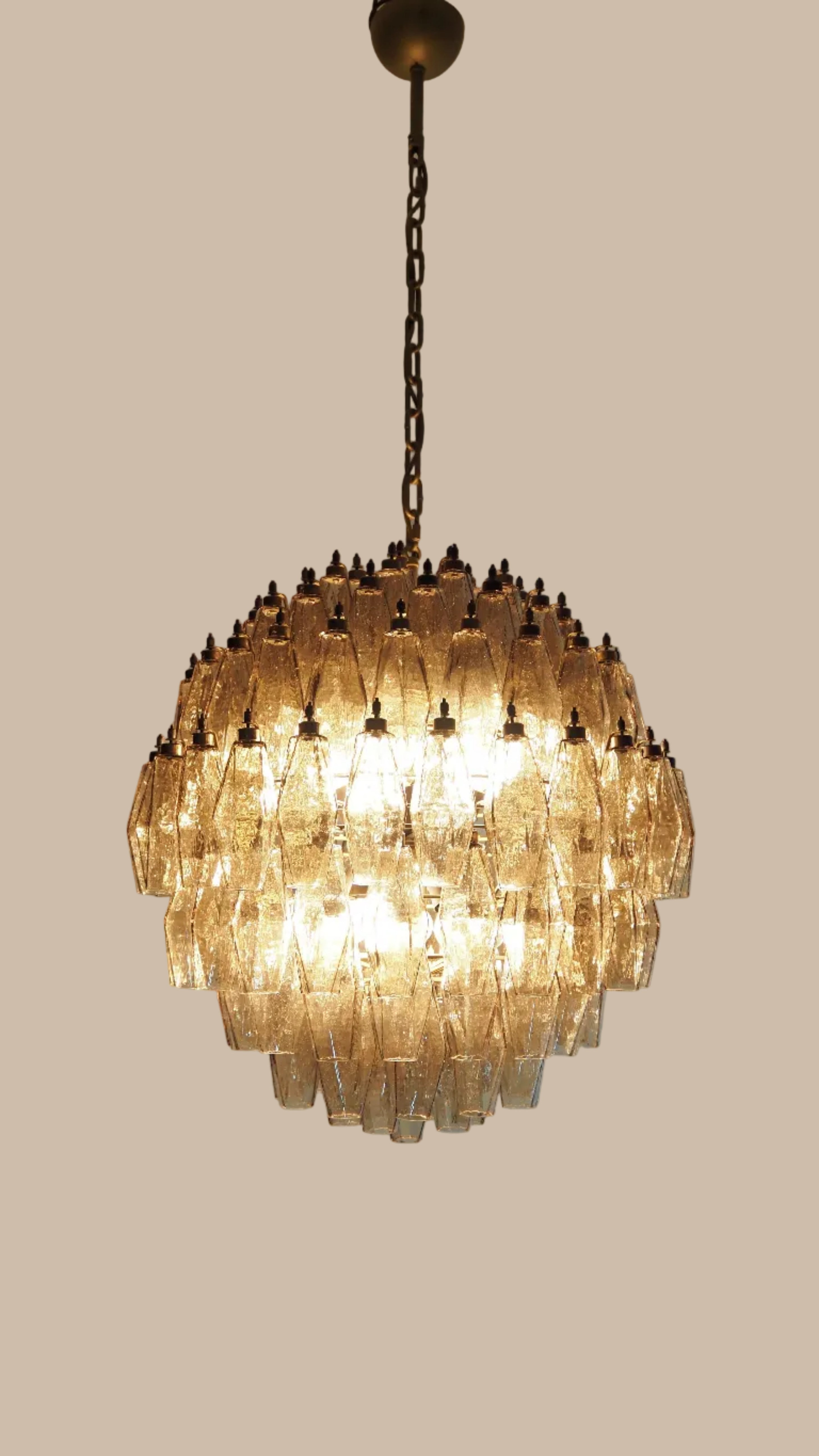 Lampadario a sospensione Poliedri | Vetro Fumè