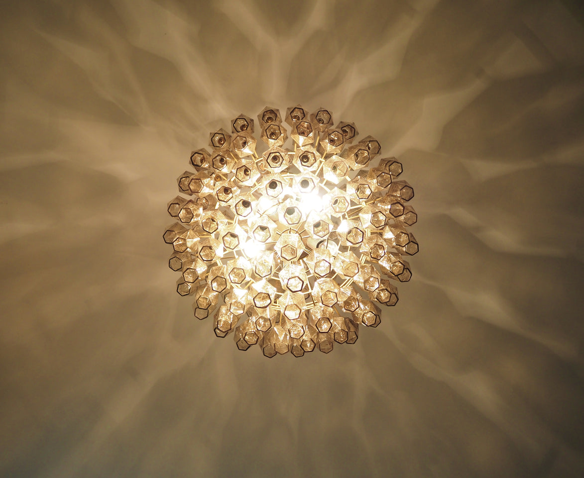 Lampadario a sospensione Poliedri | Vetro Fumè