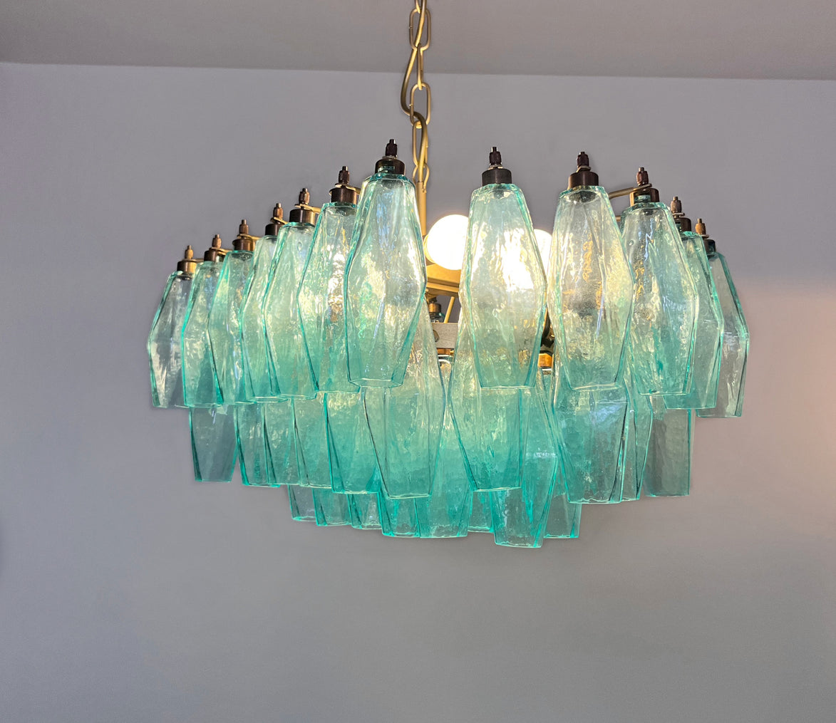 Lampadario Poliedri | Turchese