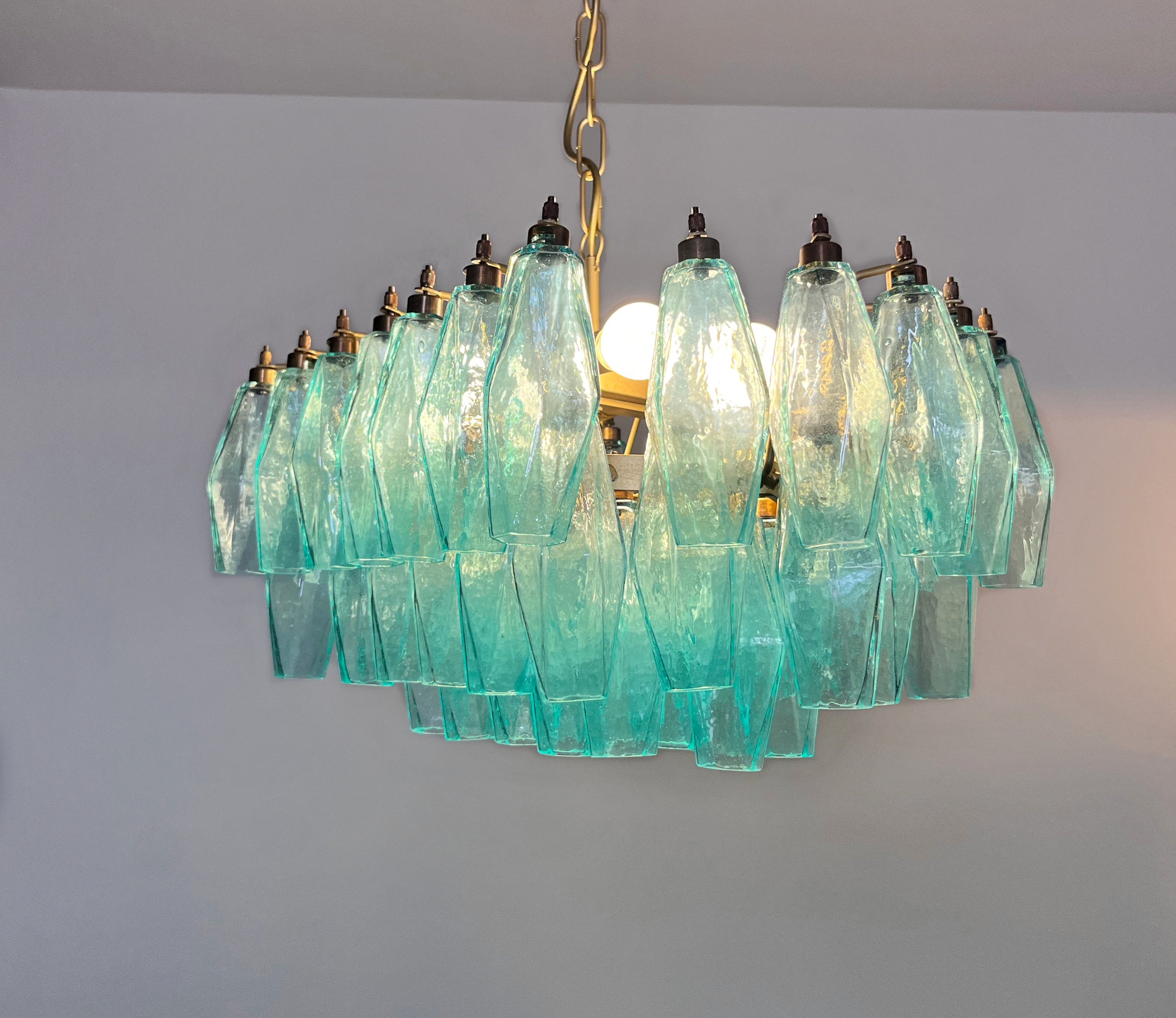 Lampadario Poliedri | Turchese