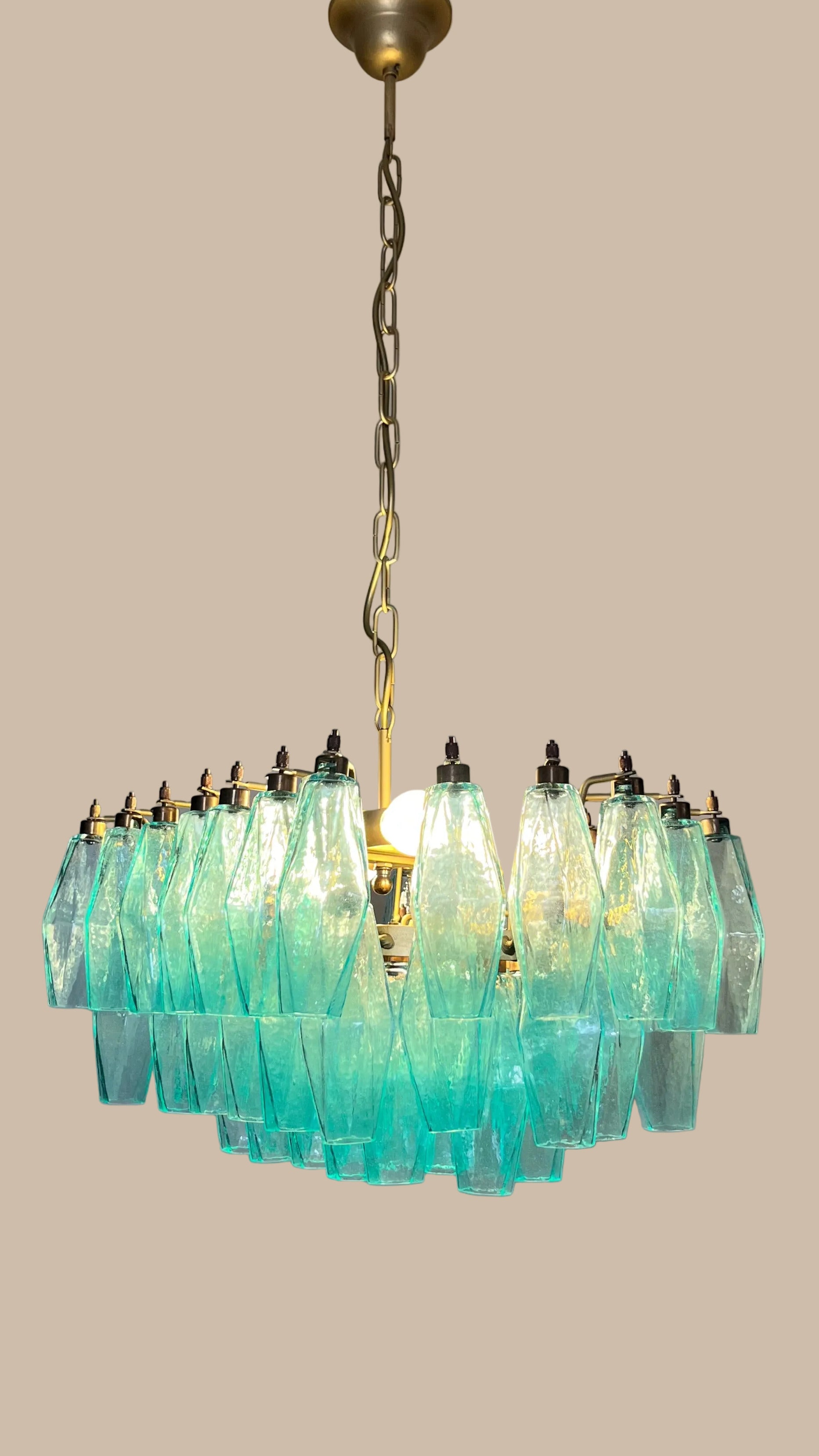 Lampadario Poliedri | Turchese