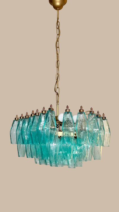 Lampadario Poliedri | Turchese