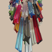 Lampadario a spirale in cristallo prismatico | Multicolore
