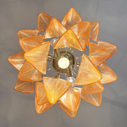 Lampadario Murano Rondini Ambra | Stile vintage Mazzega