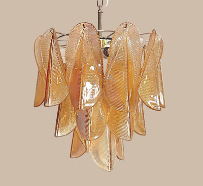 Lampadario Murano Rondini Ambra | Stile vintage Mazzega