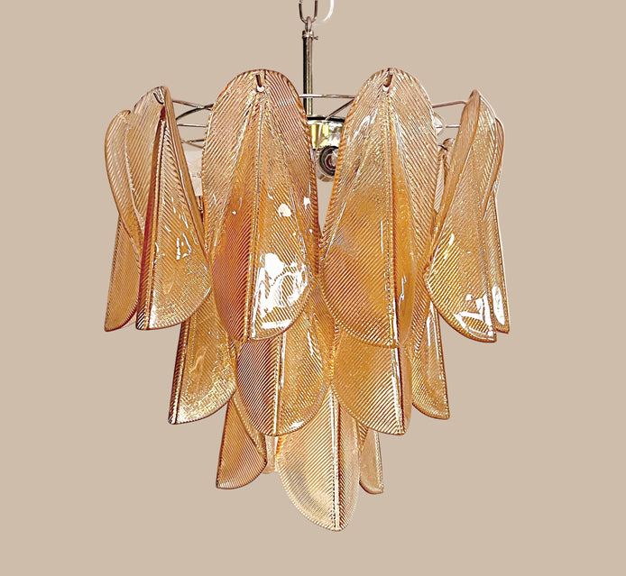 Lampadario Murano Rondini Ambra | Stile vintage Mazzega