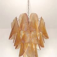 Lampadario Murano Rondini Ambra | Stile vintage Mazzega