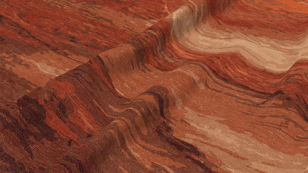 Canyon's Edge | Tappeto annodato a mano in lana e viscosa