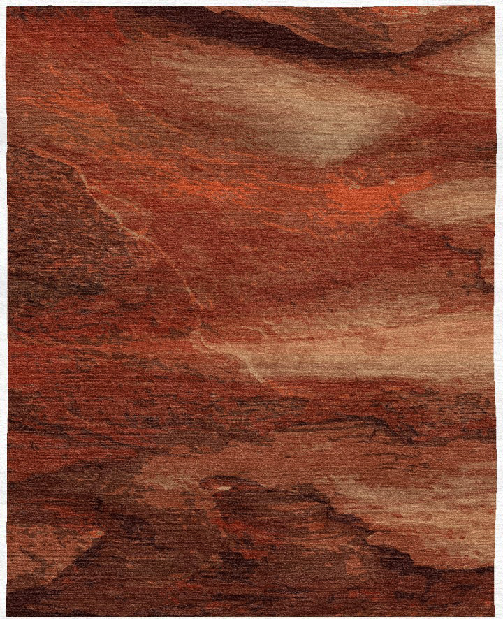 Canyon's Edge | Tappeto annodato a mano in lana e viscosa