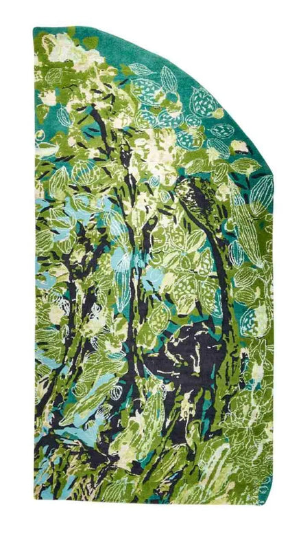 The Pulsating Earth | Hand-Knotted Wool and Jasmine Silk Rug