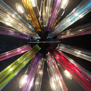 Lampadario Sputnik in Cristallo Multicolore, 50 Prismi Triedri