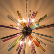 Lampadario Sputnik in Cristallo Multicolore, 50 Prismi Triedri