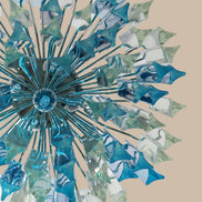 Lampadario con prismi di cristallo | Trasparente e blu