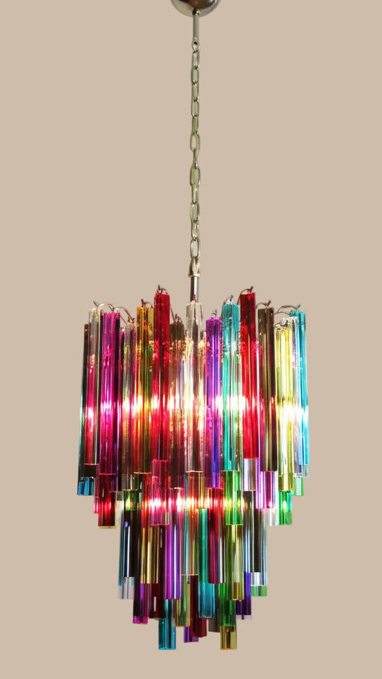 Lampadario a prisma di cristallo | Multicolore