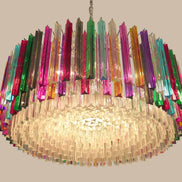Lampadario Triedri | Multicolore e Trasparente