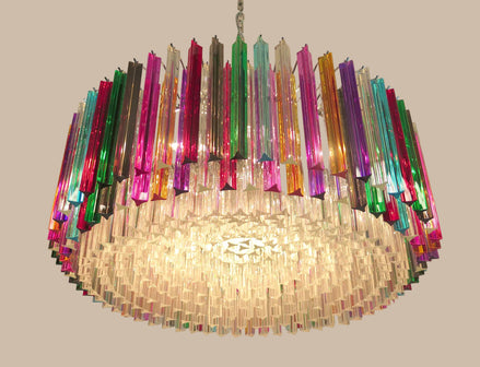 Triedri Chandelier | Multicolored and Clear