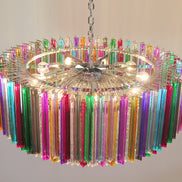 Lampadario Triedri | Multicolore e Trasparente