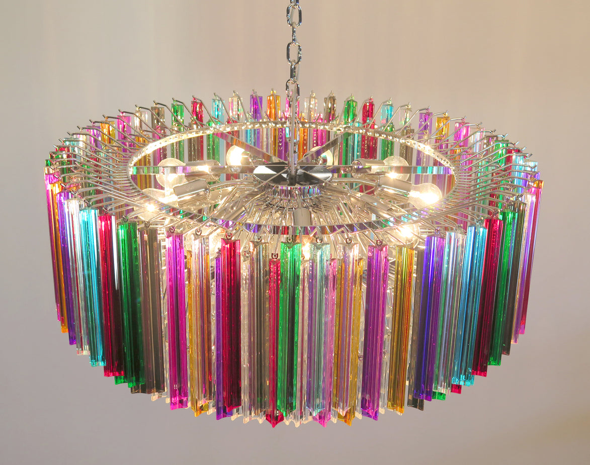 Lampadario Triedri | Multicolore e Trasparente