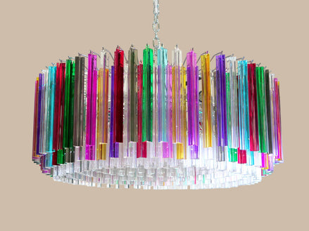Triedri Chandelier | Multicolored and Clear